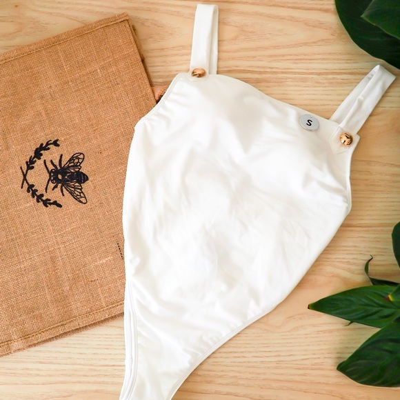 F21 White One Piece Swimsuit - Picture 1 of 3